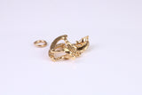 Rocking Horse Charm, Traditional Charm, Made from Solid Yellow Gold, British Hallmarked, Complete with Attachment Link