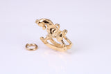 Rocking Horse Charm, Traditional Charm, Made from Solid Yellow Gold, British Hallmarked, Complete with Attachment Link