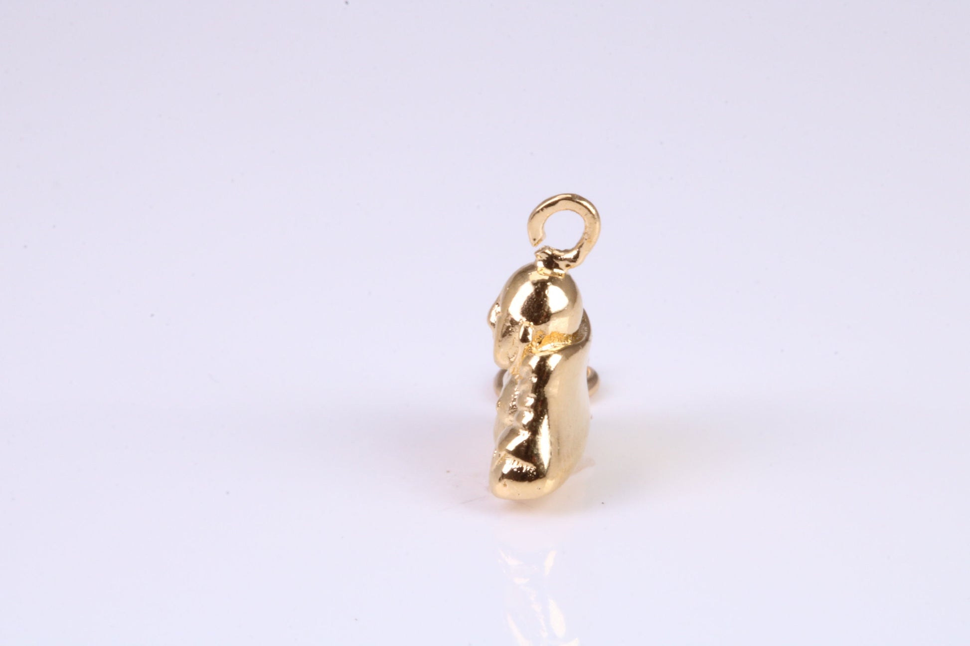 Buddha Charm, Traditional Charm, Made from Solid Yellow Gold, British Hallmarked, Complete with Attachment Link