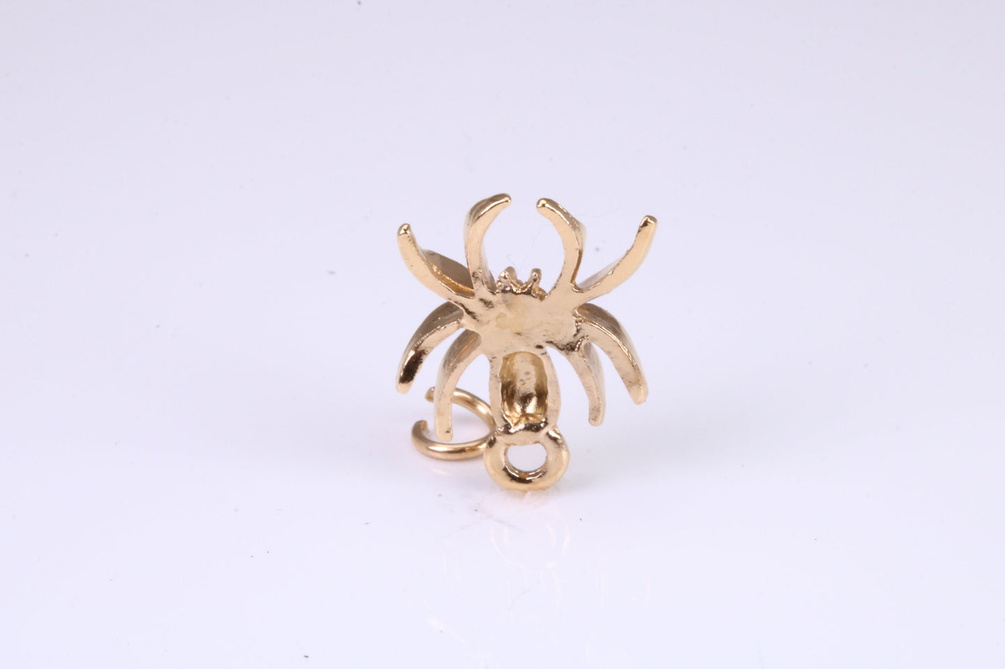 Spider Charm, Traditional Charm, Made from Solid Yellow Gold, British Hallmarked, Complete with Attachment Link