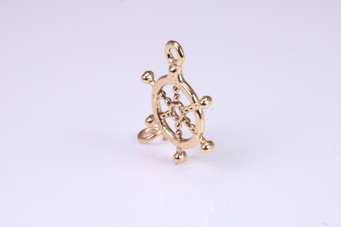 Helm Charm, Traditional Charm, Made from Solid Yellow Gold, British Hallmarked, Complete with Attachment Link