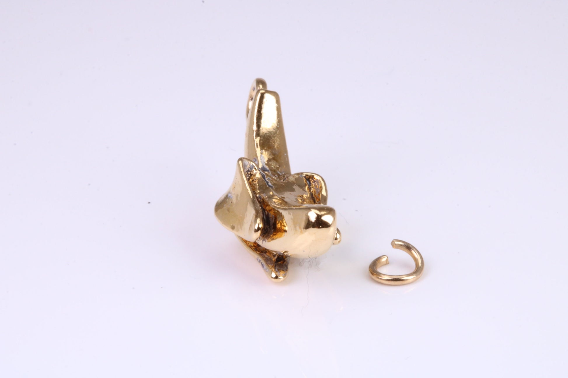 Banana Charm, Traditional Charm, Made from Solid Yellow Gold, British Hallmarked, Complete with Attachment Link