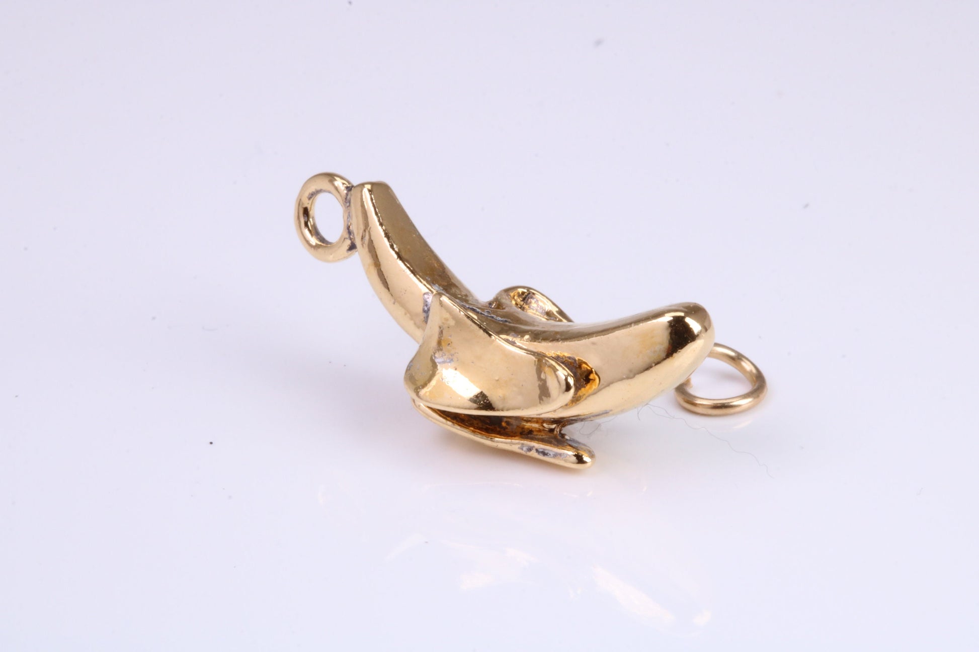 Banana Charm, Traditional Charm, Made from Solid Yellow Gold, British Hallmarked, Complete with Attachment Link