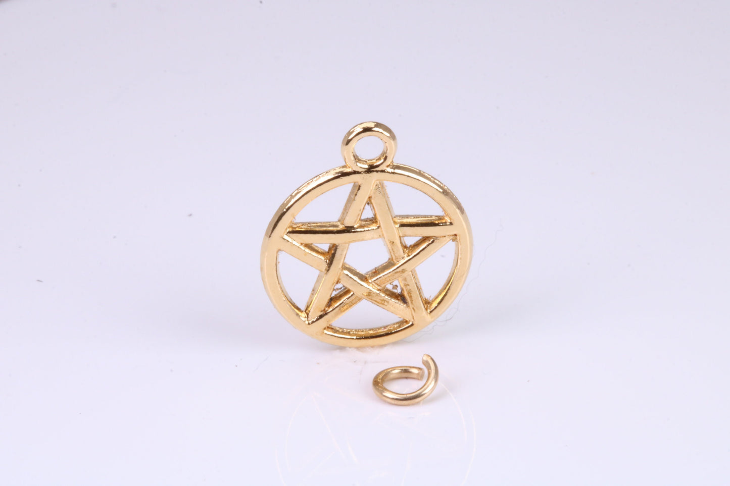 Pentagram Charm, Made from solid Yellow Gold, British Hallmarked