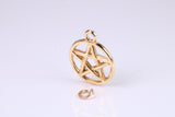 Pentagram Charm, Made from solid Yellow Gold, British Hallmarked