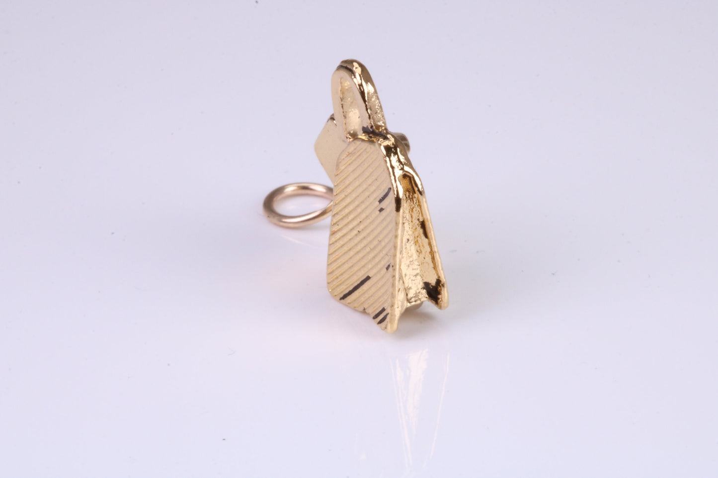 Tea Bag Charm, Traditional Charm, Made from Solid Yellow Gold, British Hallmarked, Complete with Attachment Link