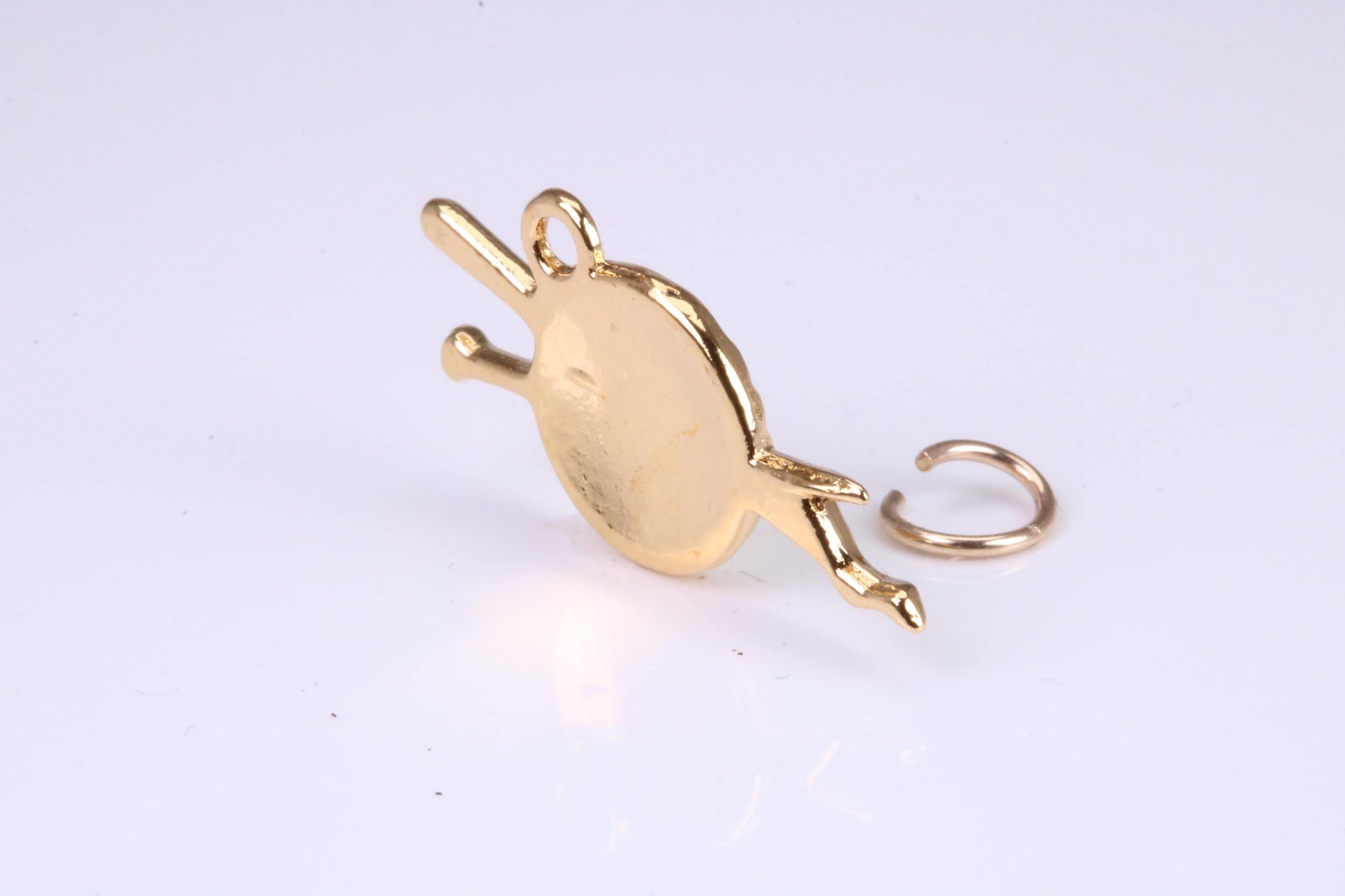 Knitting Yarn Charm, Traditional Charm, Made from Solid Yellow Gold, British Hallmarked, Complete with Attachment Link