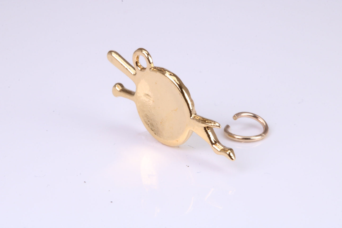 Knitting Yarn Charm, Traditional Charm, Made from Solid Yellow Gold, British Hallmarked, Complete with Attachment Link