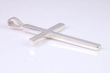 Very Large 50 mm Long Chunky Cross, Made From Solid Cast Silver, Option of Silver Chain, British Hallmarked