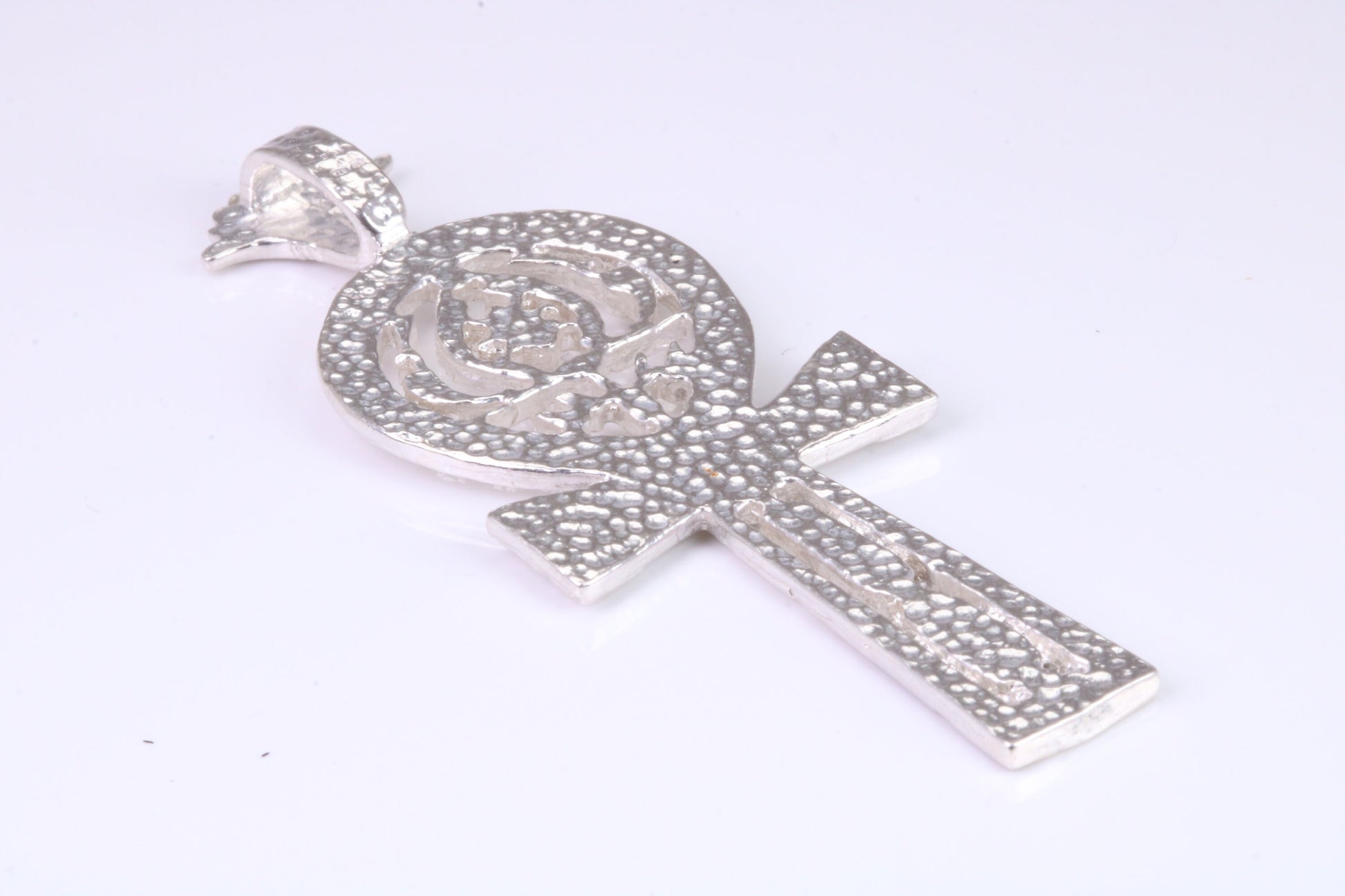 Very Large 60 mm Long Ornate Cross, Made From Solid Cast Silver, British Hallmarked