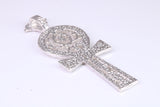 Very Large 60 mm Long Ornate Cross, Made From Solid Cast Silver, British Hallmarked