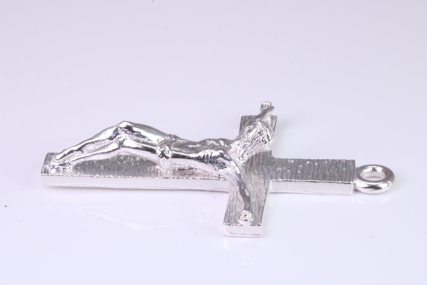 55 mm Long, Large and Heavy Sterling Silver Crucifix, Made From Solid Cast Silver, British Hallmarked