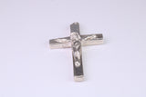 43 mm Long, Heavy Sterling Silver Crucifix, Made From Solid Cast Silver, British Hallmarked
