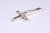 43 mm Long, Heavy Sterling Silver Crucifix, Made From Solid Cast Silver, British Hallmarked