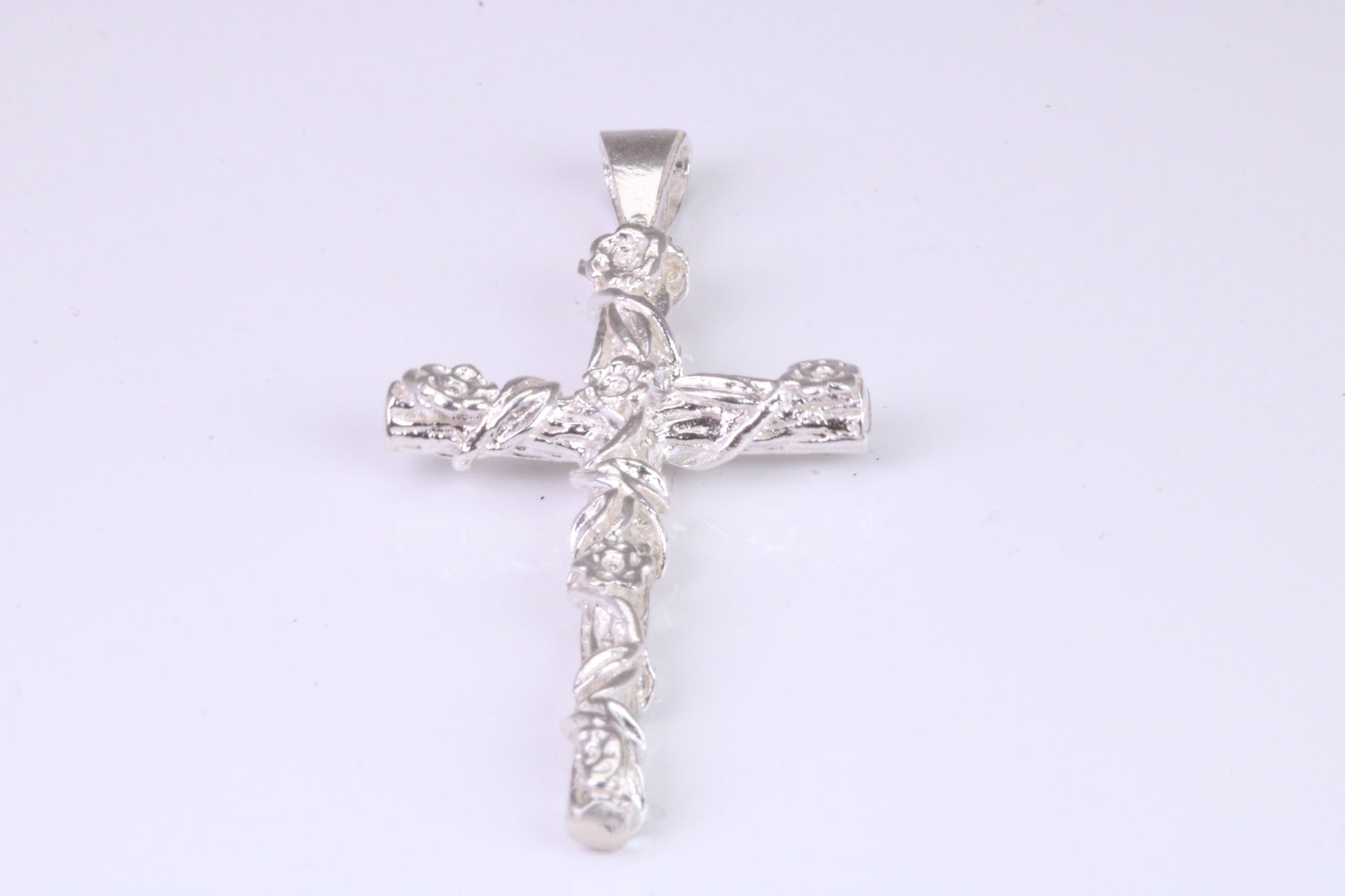 47 mm Long, Solid and Chunky Ornate Cross, Made From Solid Cast Silver, British Hallmarked