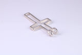 42 mm Long, Open Cross, Made From Solid Cast Silver