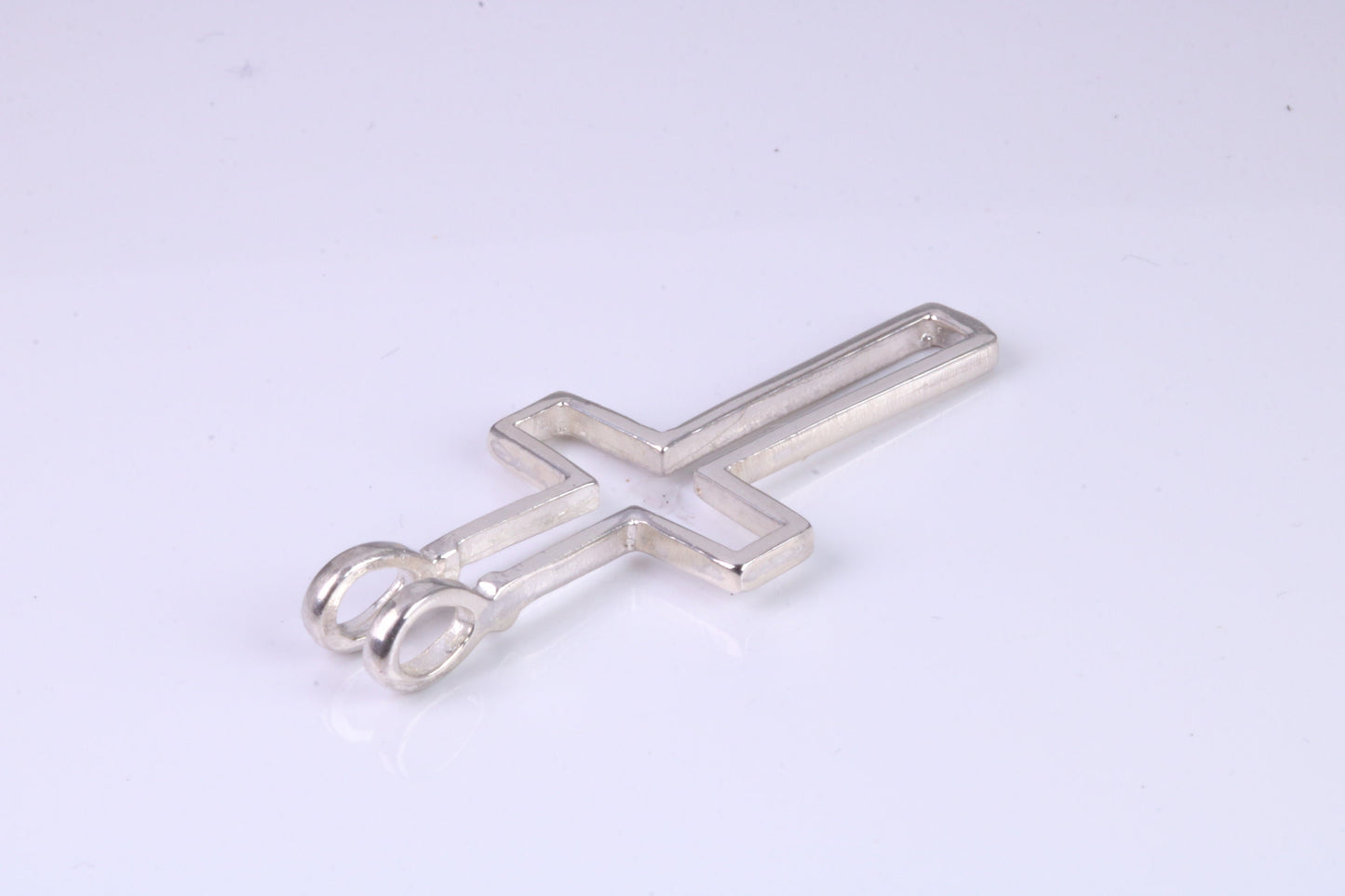 42 mm Long, Open Cross, Made From Solid Cast Silver