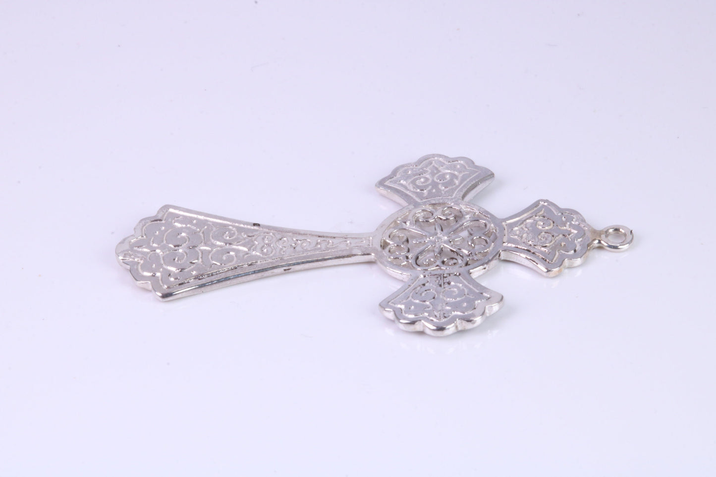 Large 46 mm Long Ornate Cross, Made From Solid Cast Silver
