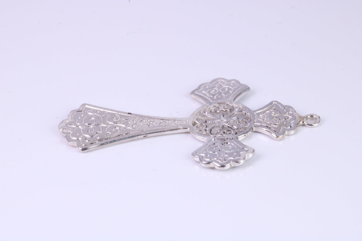 Large 46 mm Long Ornate Cross, Made From Solid Cast Silver