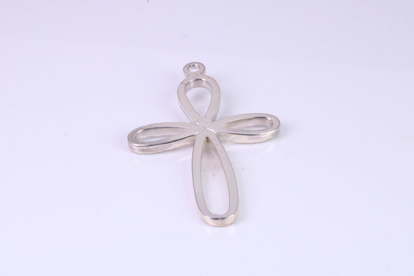 40 mm Long, Open Cross, Made From Solid Cast Silver