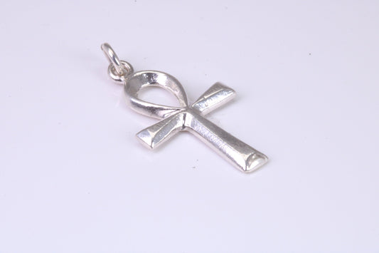 Small 27 mm Long Ankh Cross, Made From Solid Cast Silver