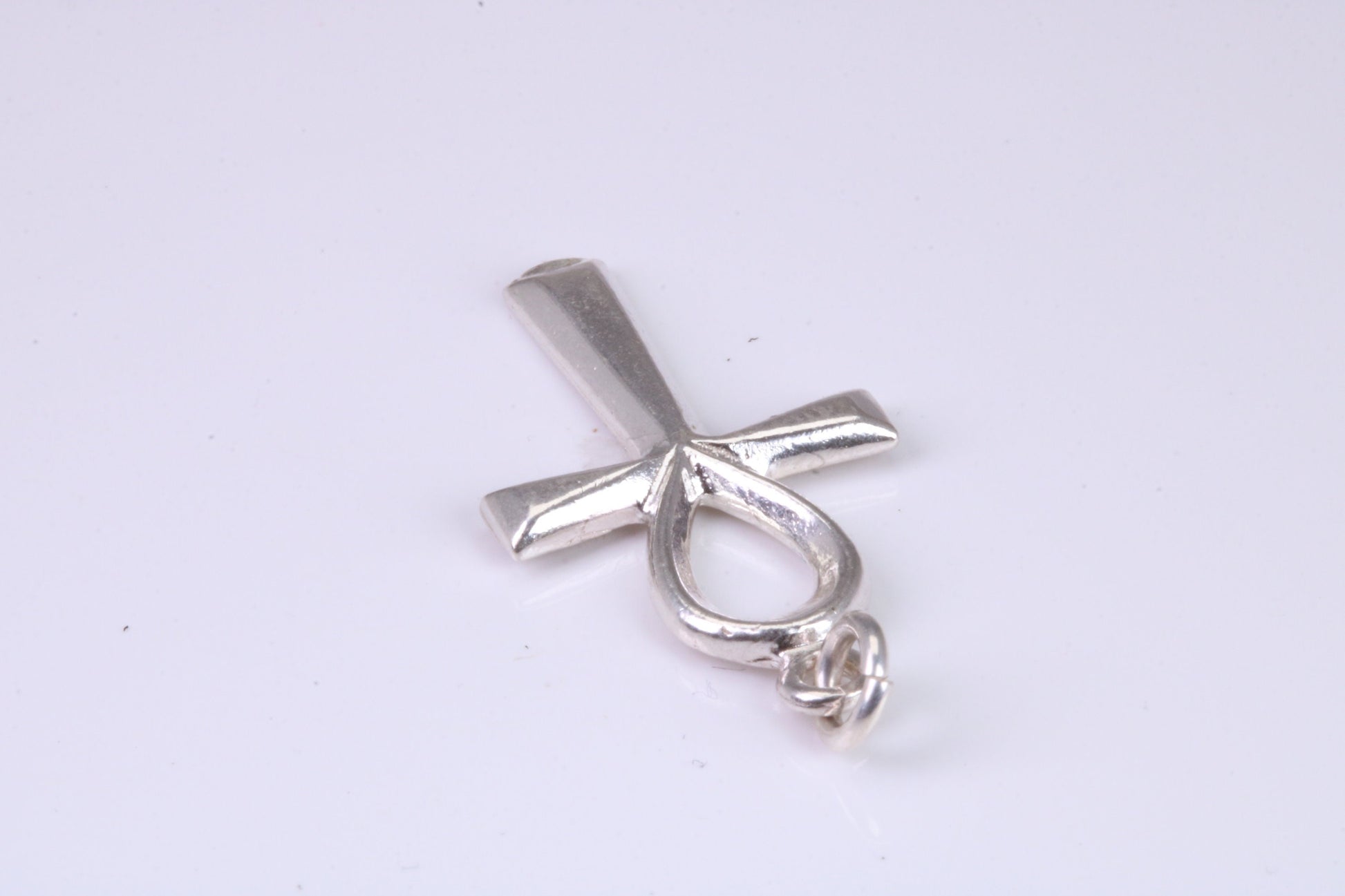 Small 27 mm Long Ankh Cross, Made From Solid Cast Silver