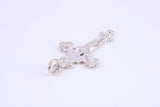 Small 26 mm Long Crucifix Necklace, Made From Solid Cast Silver, Complete With Silver Chain