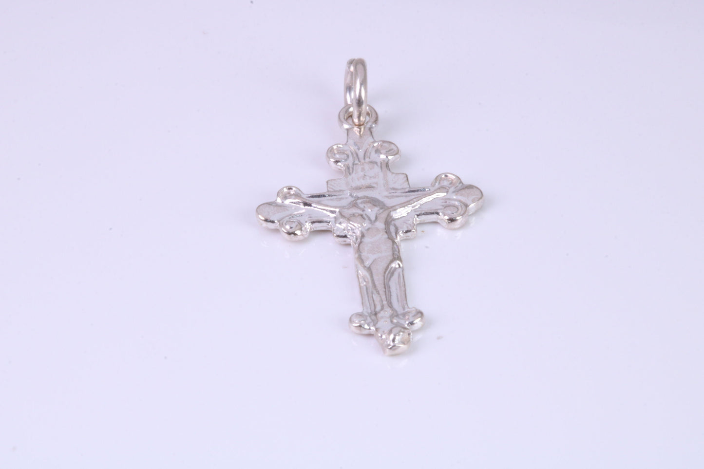 Small 26 mm Long Crucifix Necklace, Made From Solid Cast Silver, Complete With Silver Chain