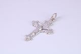 Small 26 mm Long Crucifix Necklace, Made From Solid Cast Silver, Complete With Silver Chain