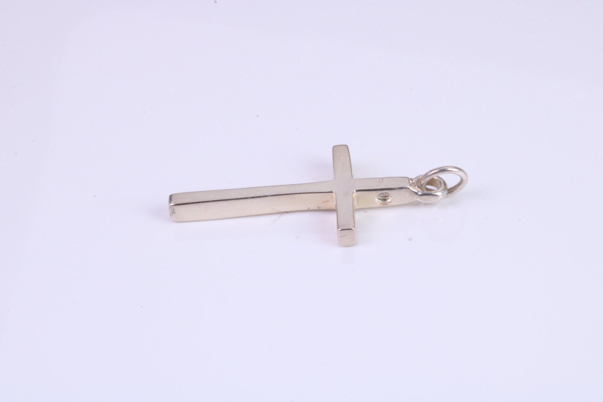 Small 25 mm Long Plain Polished Silver Cross, Made From Solid Cast Silver