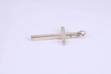Small 25 mm Long Plain Polished Silver Cross, Made From Solid Cast Silver