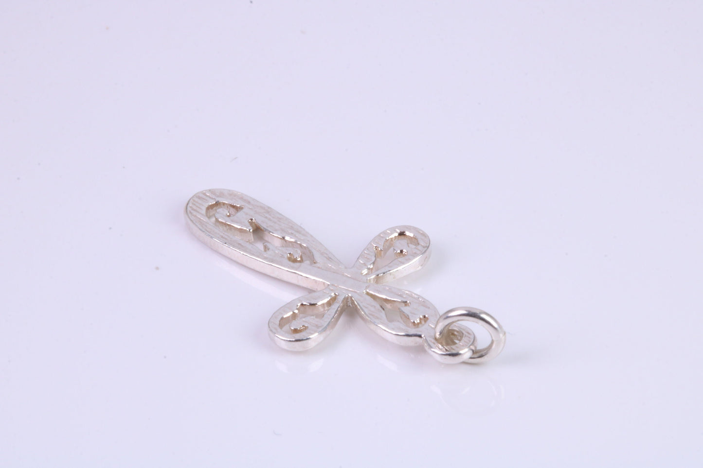 Small 28 mm Long Patterned Cross, Made From Solid Cast Silver