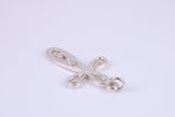 Small 28 mm Long Patterned Cross, Made From Solid Cast Silver