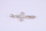 Small 28 mm Long Patterned Cross, Made From Solid Cast Silver