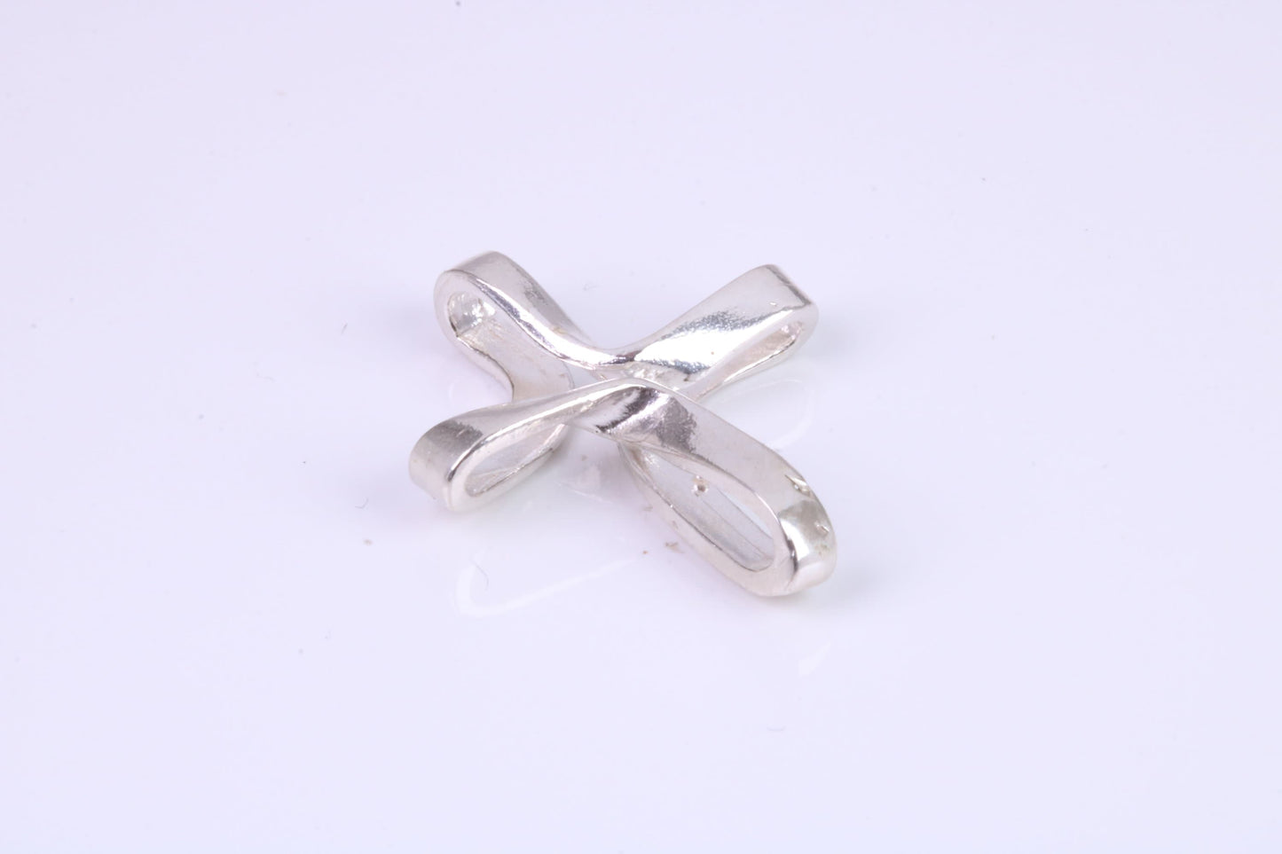 25 mm Long Plain Polished Silver Cross, Made From Solid Cast Silver