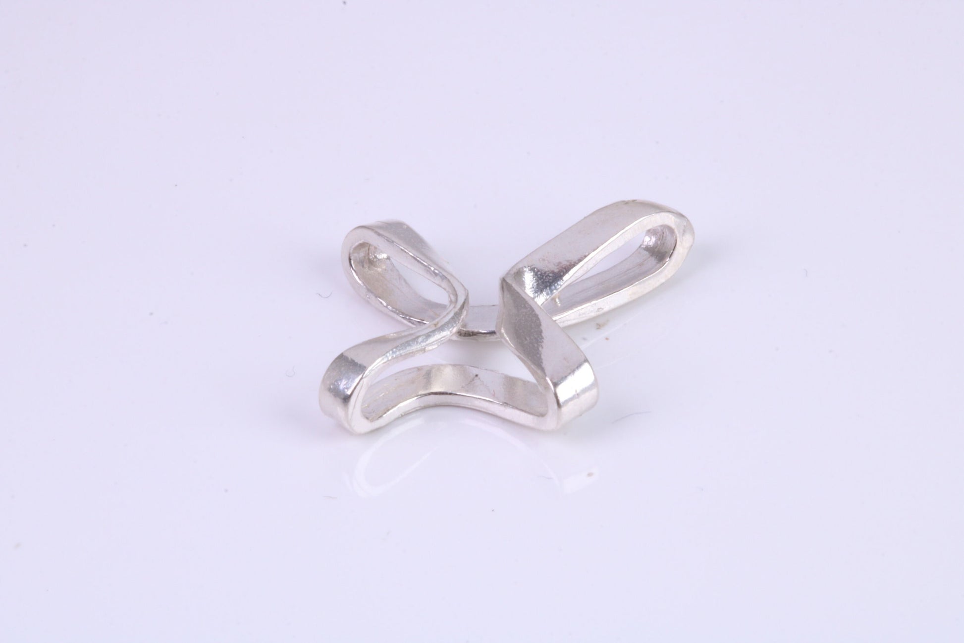 25 mm Long Plain Polished Silver Cross, Made From Solid Cast Silver