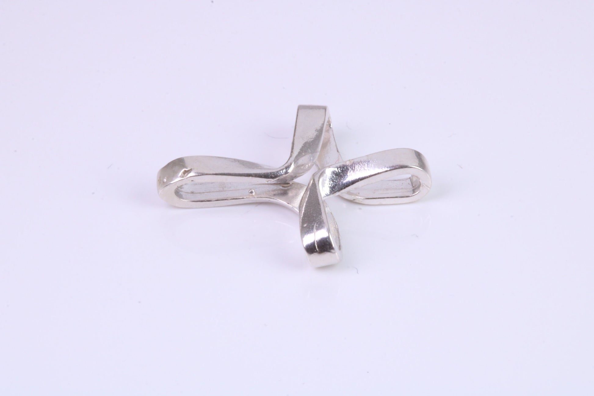 25 mm Long Plain Polished Silver Cross, Made From Solid Cast Silver