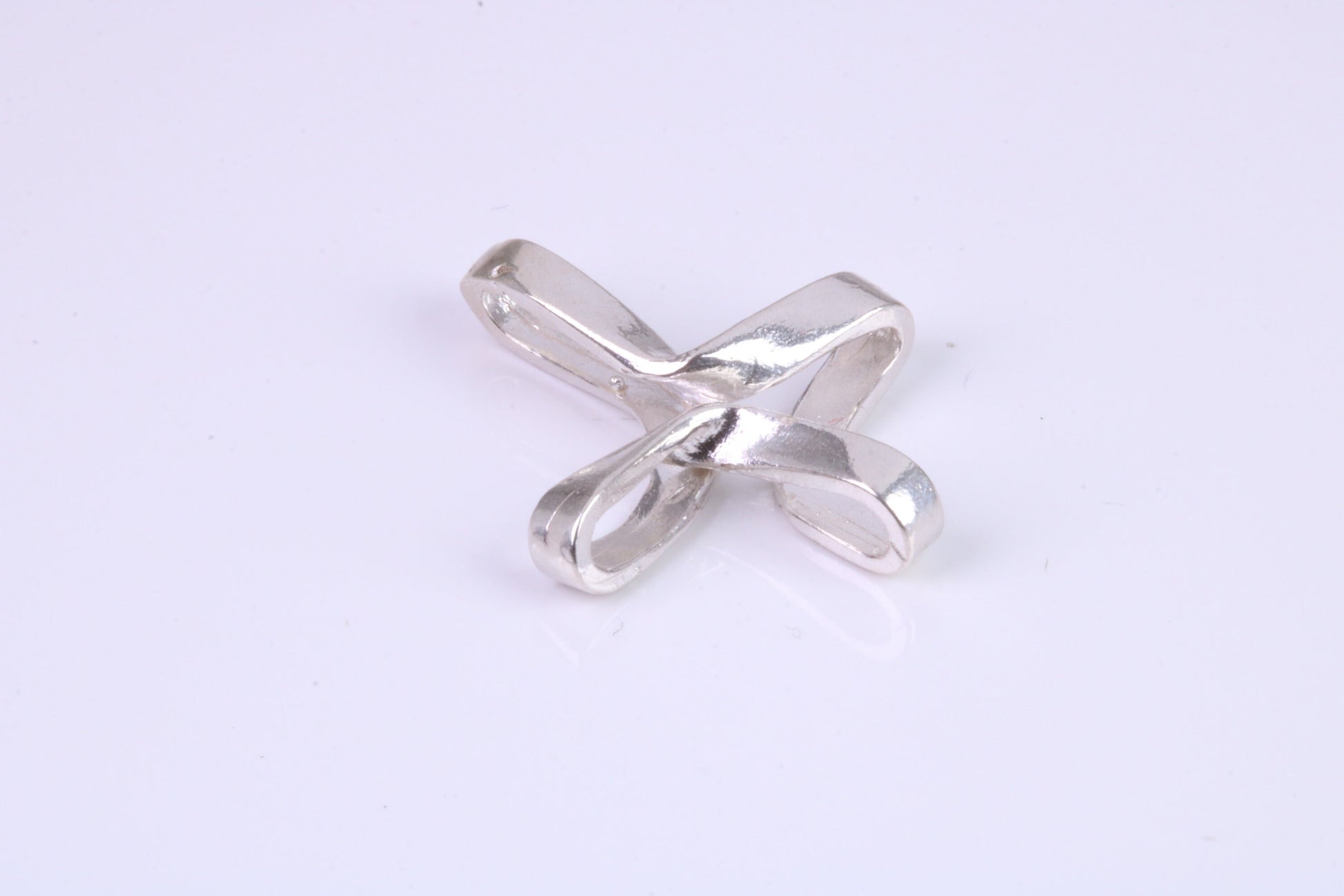 25 mm Long Plain Polished Silver Cross, Made From Solid Cast Silver