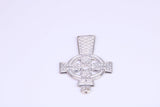 Small 25 mm Long Celtic Cross, Made From Solid Cast Silver, Complete With Silver Chain