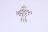 Small 25 mm Long Celtic Cross, Made From Solid Cast Silver, Complete With Silver Chain
