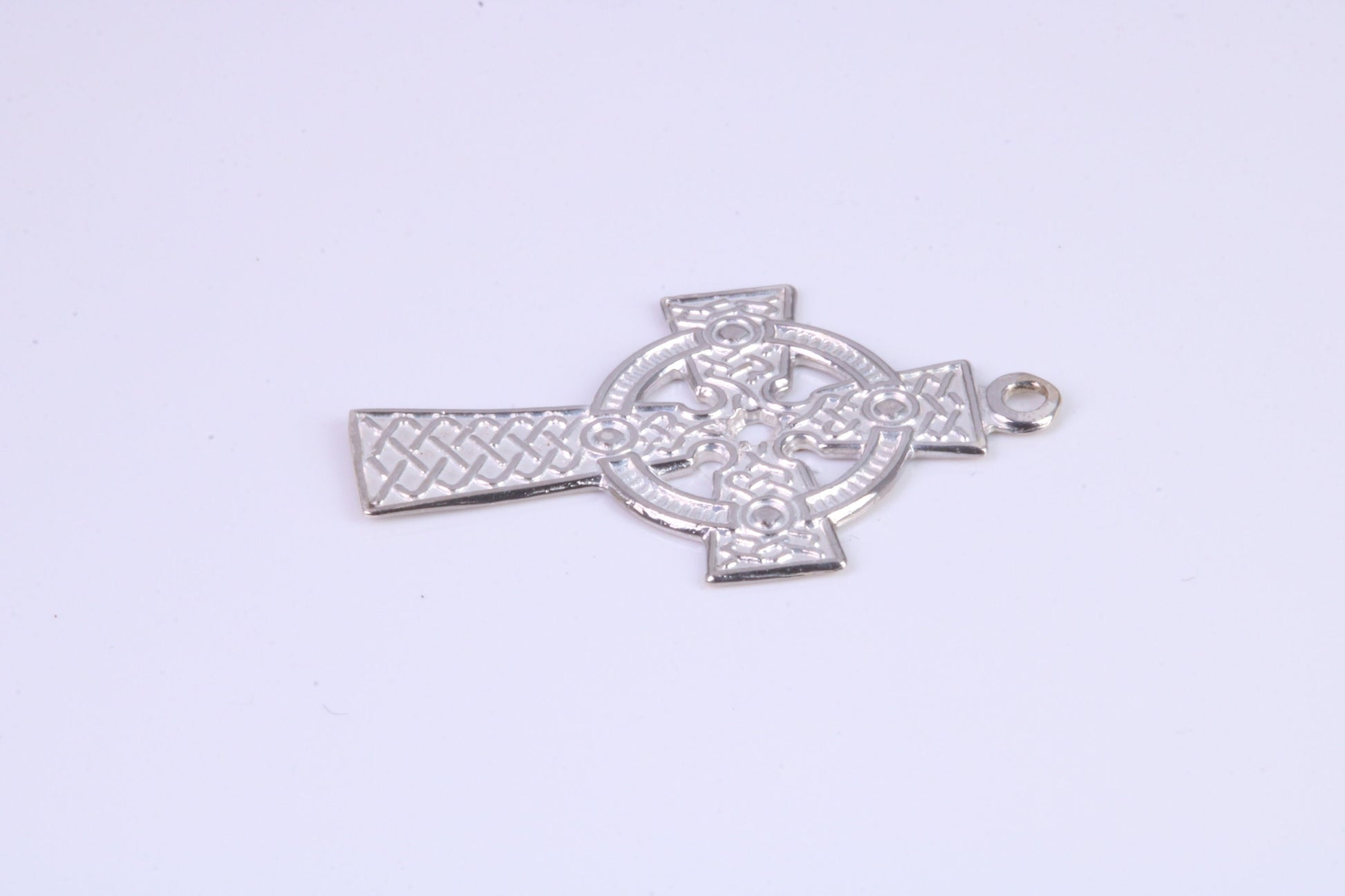 Small 25 mm Long Celtic Cross, Made From Solid Cast Silver, Complete With Silver Chain