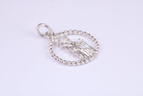 17 mm Round St Christopher, Made From Solid Cast Silver
