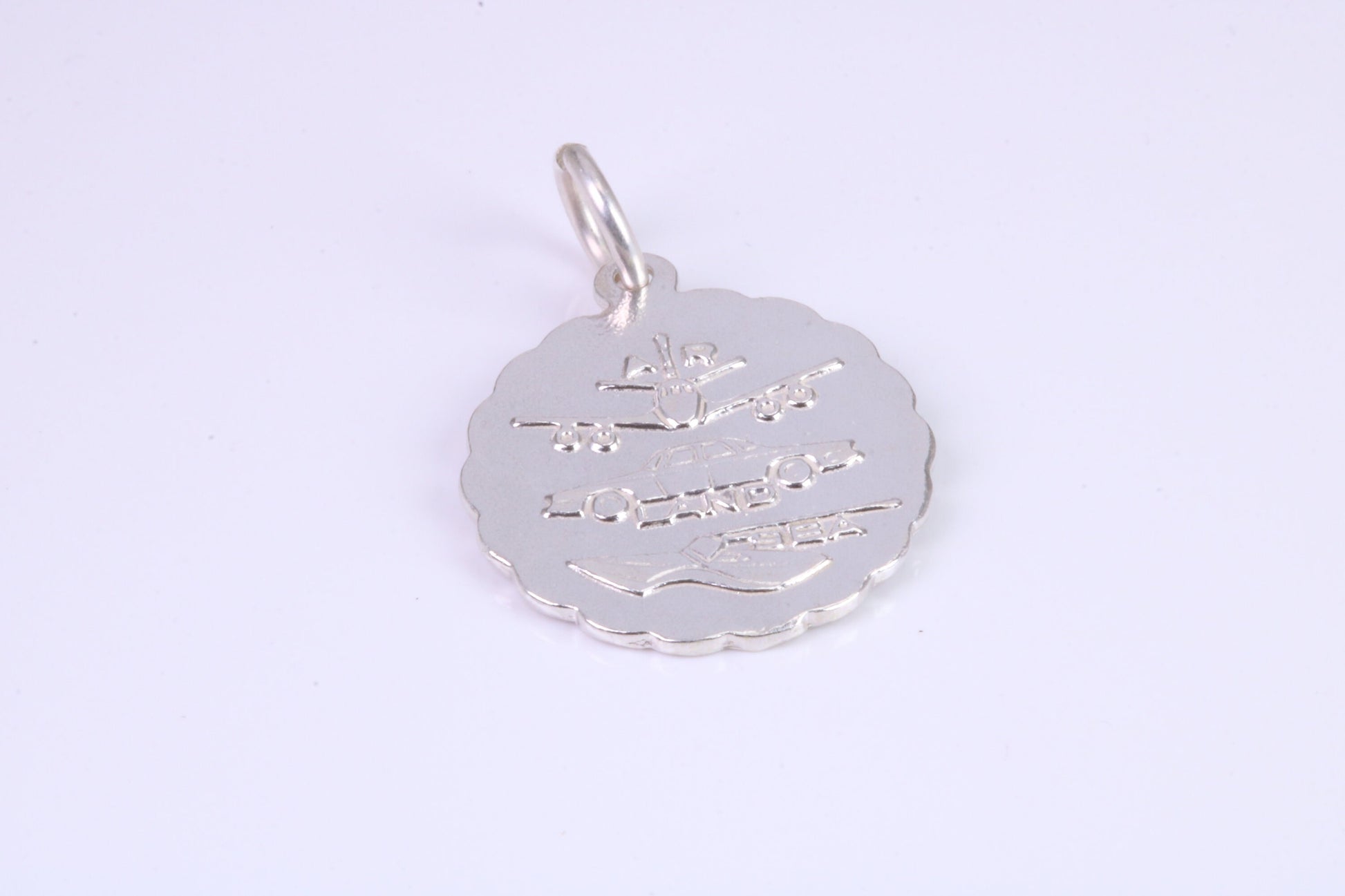 17 mm Round St Christopher, Made From Solid Cast Silver