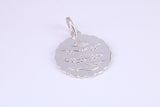 17 mm Round St Christopher, Made From Solid Cast Silver