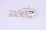 Archer Pendant, Made From Solid Cast Silver and set with Diamond White Cubic Zirconia