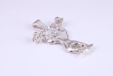 Body Builder Pendant, Made From Solid Cast Silver