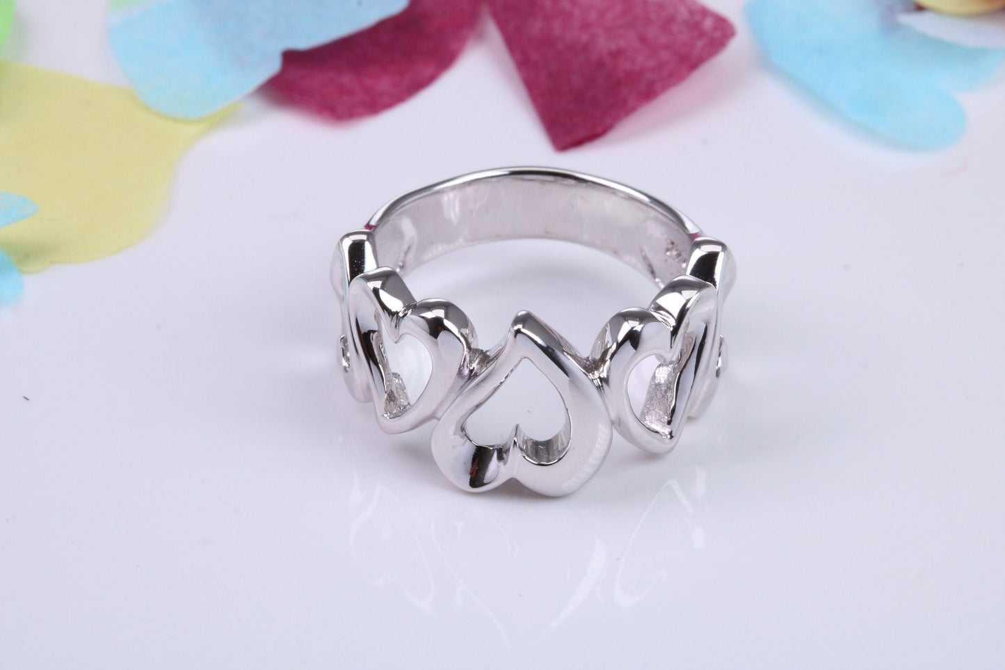 Love Hearts Very Dressy Ring, Made From Solid Sterling Silver