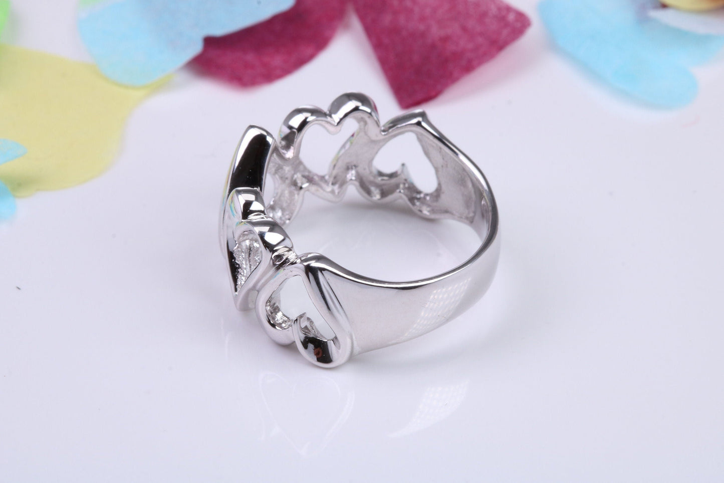 Love Hearts Very Dressy Ring, Made From Solid Sterling Silver