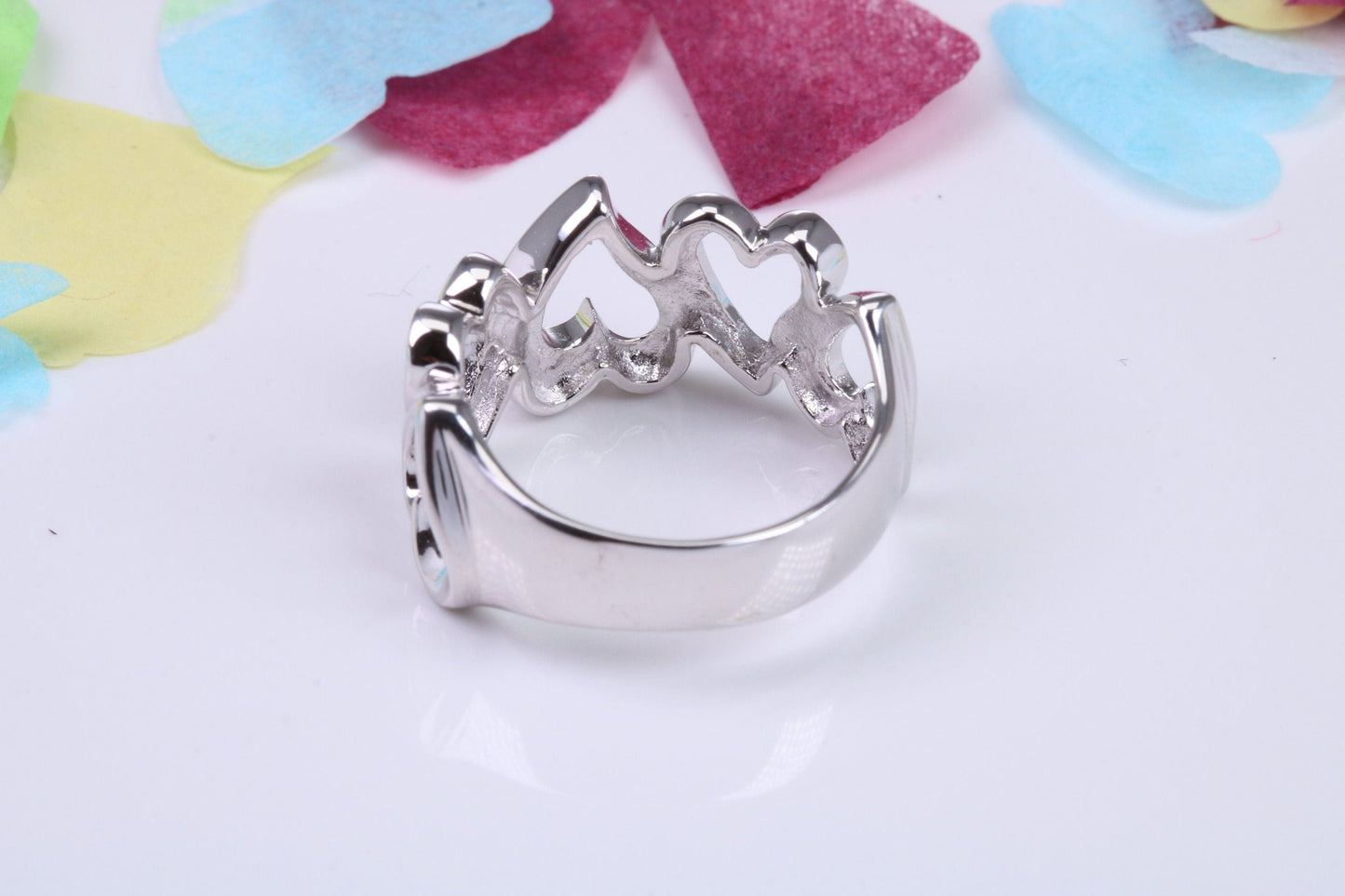 Love Hearts Very Dressy Ring, Made From Solid Sterling Silver