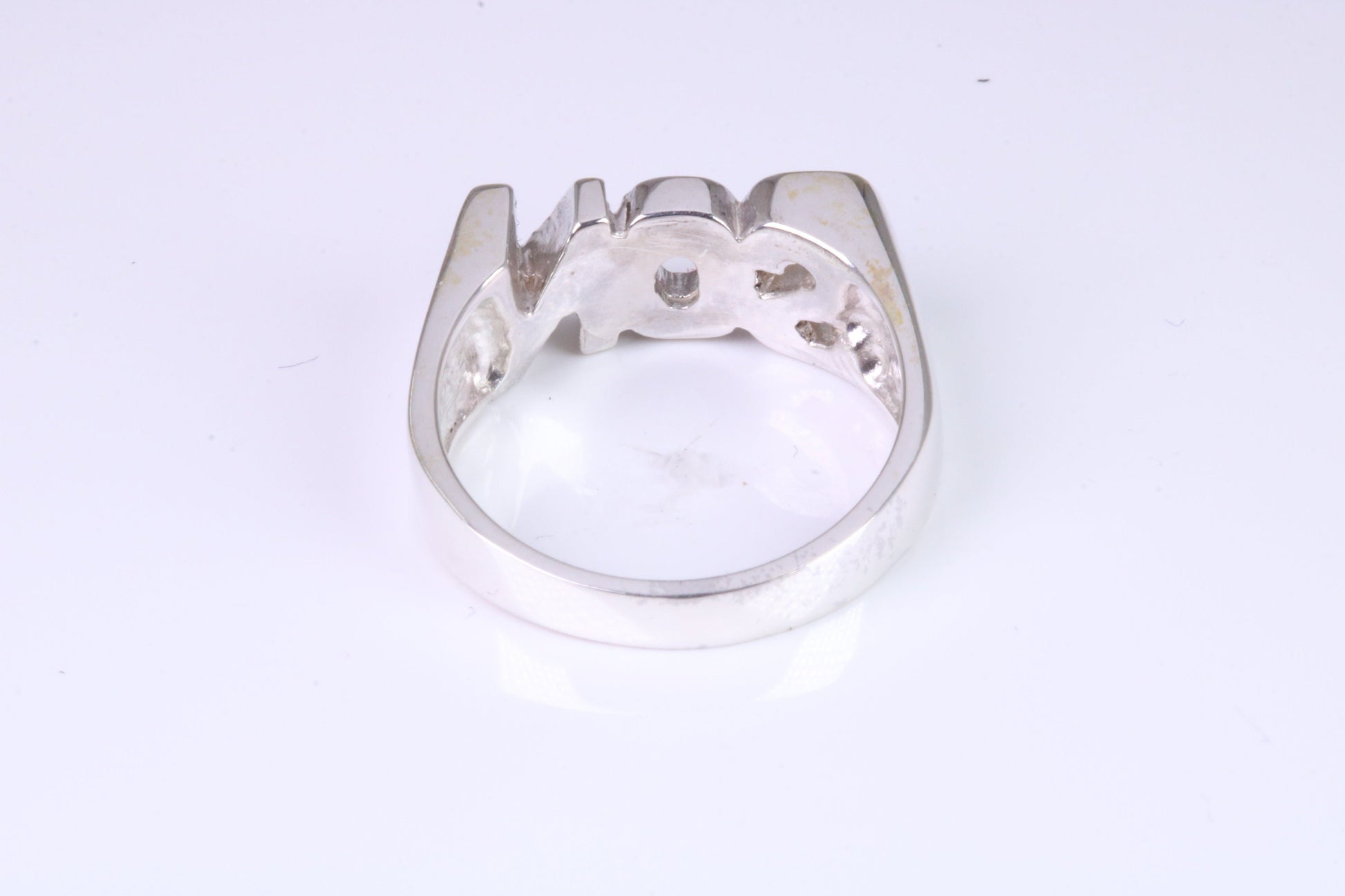 Chunky Son ring, solid silver, suitable for ladies or gents. Available in silver, yellow gold, white gold and platinum